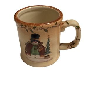 Angela Anderson Crazy Mountain Coffee Mug 3D Snowman Teddy Bear Christmas Tree